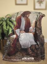 In His Light Tapestry Throw